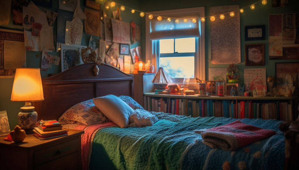 Teenager's bedroom decorated with Home decor 
