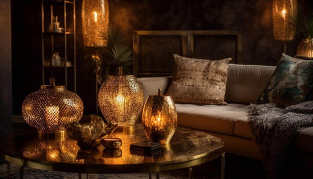 Luxury modern living room with elegant decoration