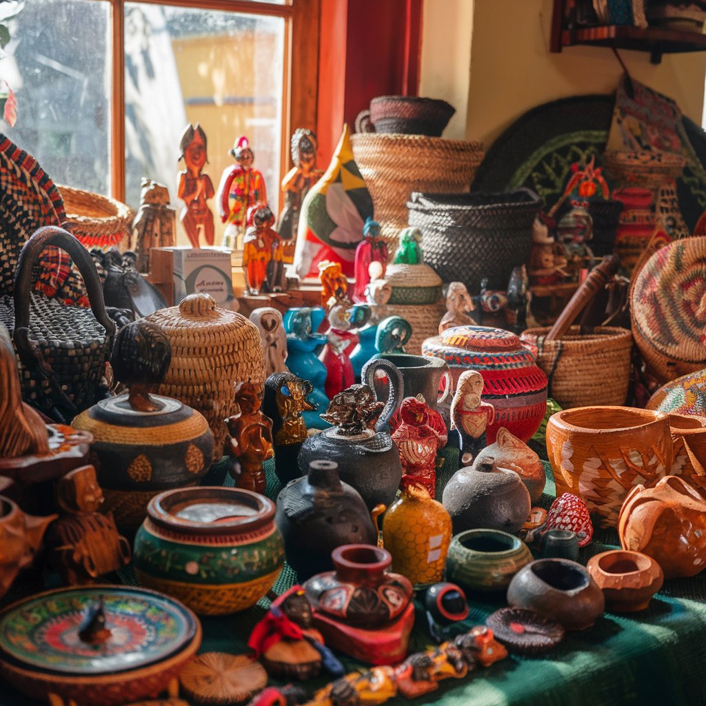 India Home Decor ,Colorful Tanutra Handicrafts on Display