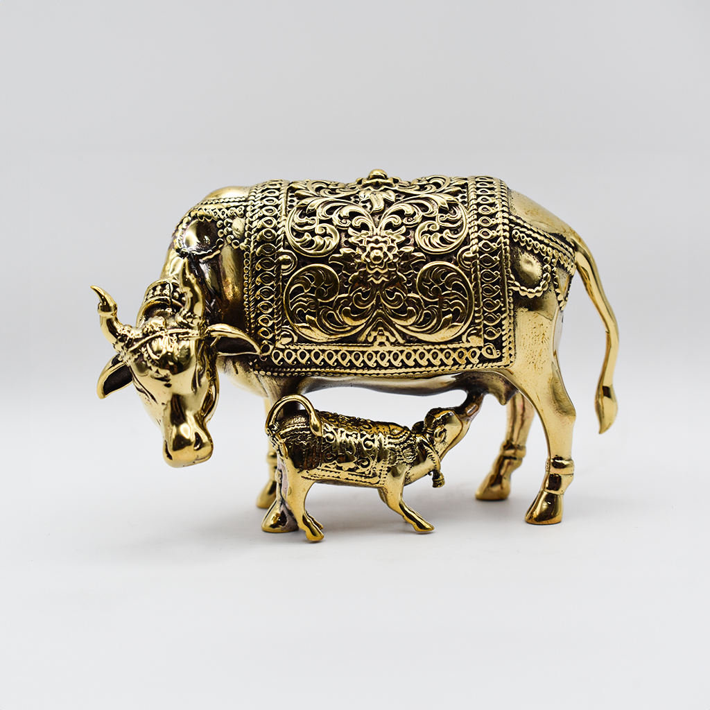 Divine Presence Silver Cow Statue Images-1 - Copy