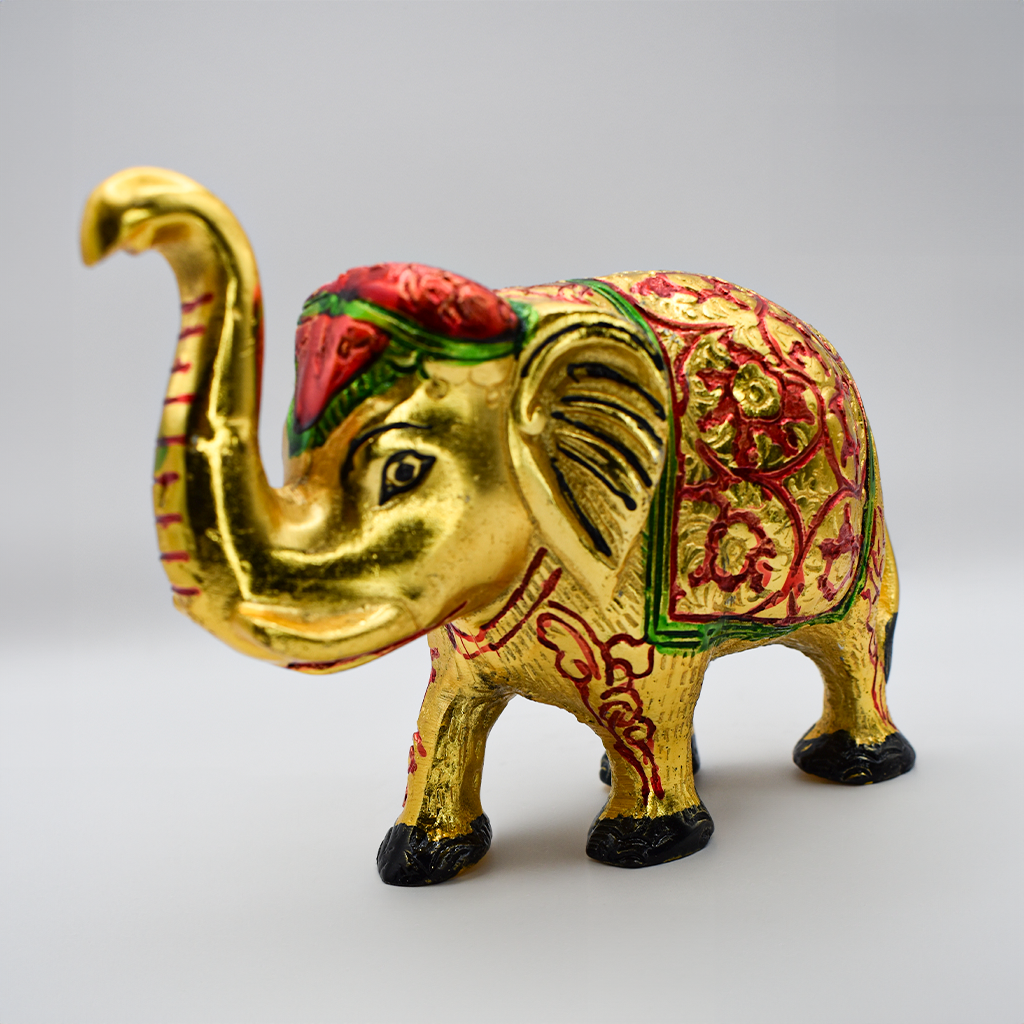 Golden Elephant Trio Figurine Set Images-2