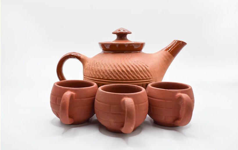 Terracotta Earthy Harmony Tea Set on Tanutra