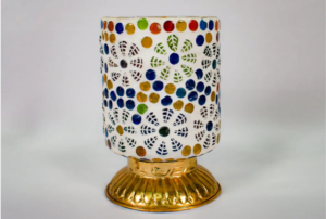 Multicolor Mosaic Candle Holder on Tanutra