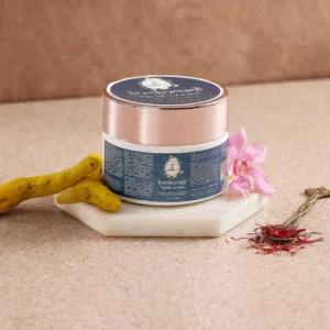 The Kumkumadi Facial Cream from the Pure Bliss Herbal Kit is a luxurious solution to dull and dry skin. Infused with the power of aloe vera, mango butter, shea butter, and turmeric powder,